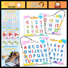 Magnetic Letter Number Tracing Board Set Double-Sided ABCs 1-20 Educatio