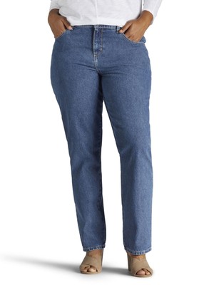 Lee Relaxed Fit All Cotton Straight Leg Jean, Jeans womens, Aero, 28 Plus 28