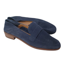 Lucky Brand Flats Womens US 10M Blue Suede Slip On Loafers NEW