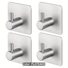 4pcs Adhesive Wall Hooks for Hanging, Waterproof Shower Hooks, Heavy Duty Hooks