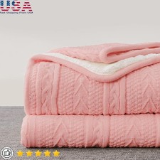 Oversized Double Sided Sherpa Acrylic Throw Blanket Cozy Soft Gift Idea New