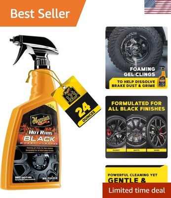 Hot Rims Black Wheel Cleaner, Deep Foaming Gel Specially Formulated to Effect...