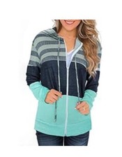 Women  s large zip-front hoodie