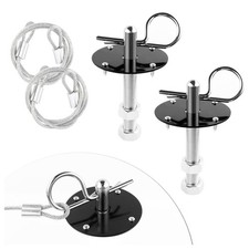 Hood Pins Kit For Car Stainless Steel Hood Pin Lock Clip With Racing Lanyard For