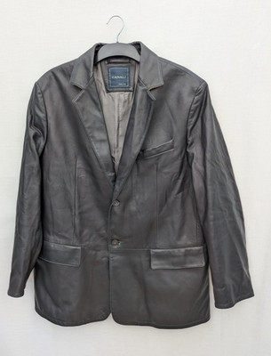 Vintage Canali Jacke Herren XL 100% Leder Lammfell Bomber Retro 80er 90er Mantel Gr. 56
