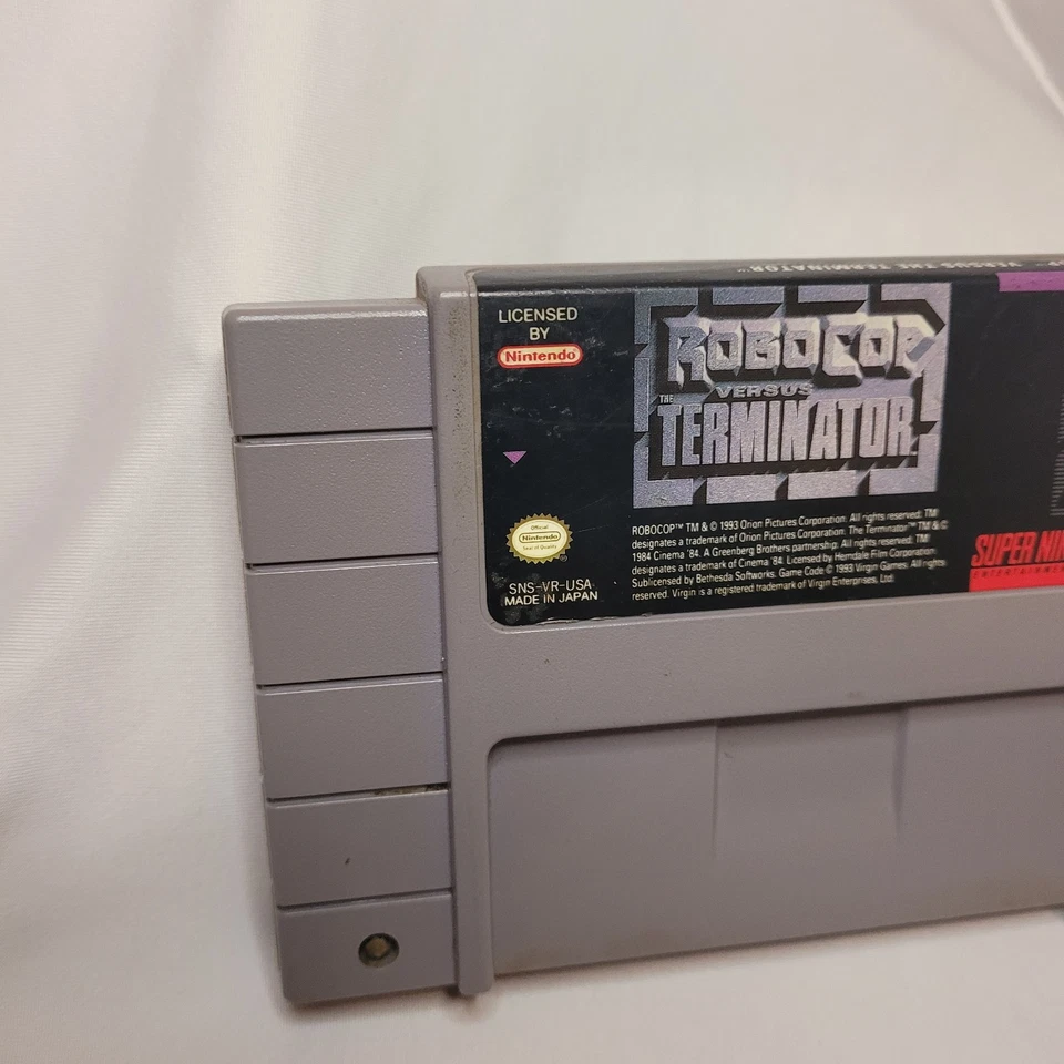 Robocop vs Terminator Nintendo SNES Authentic, Cleaned & TESTED - Image 3 of 4