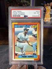 1990 Topps - Frank Thomas #414 2 Chunks Out of Name Field Border (RC) PSA 6