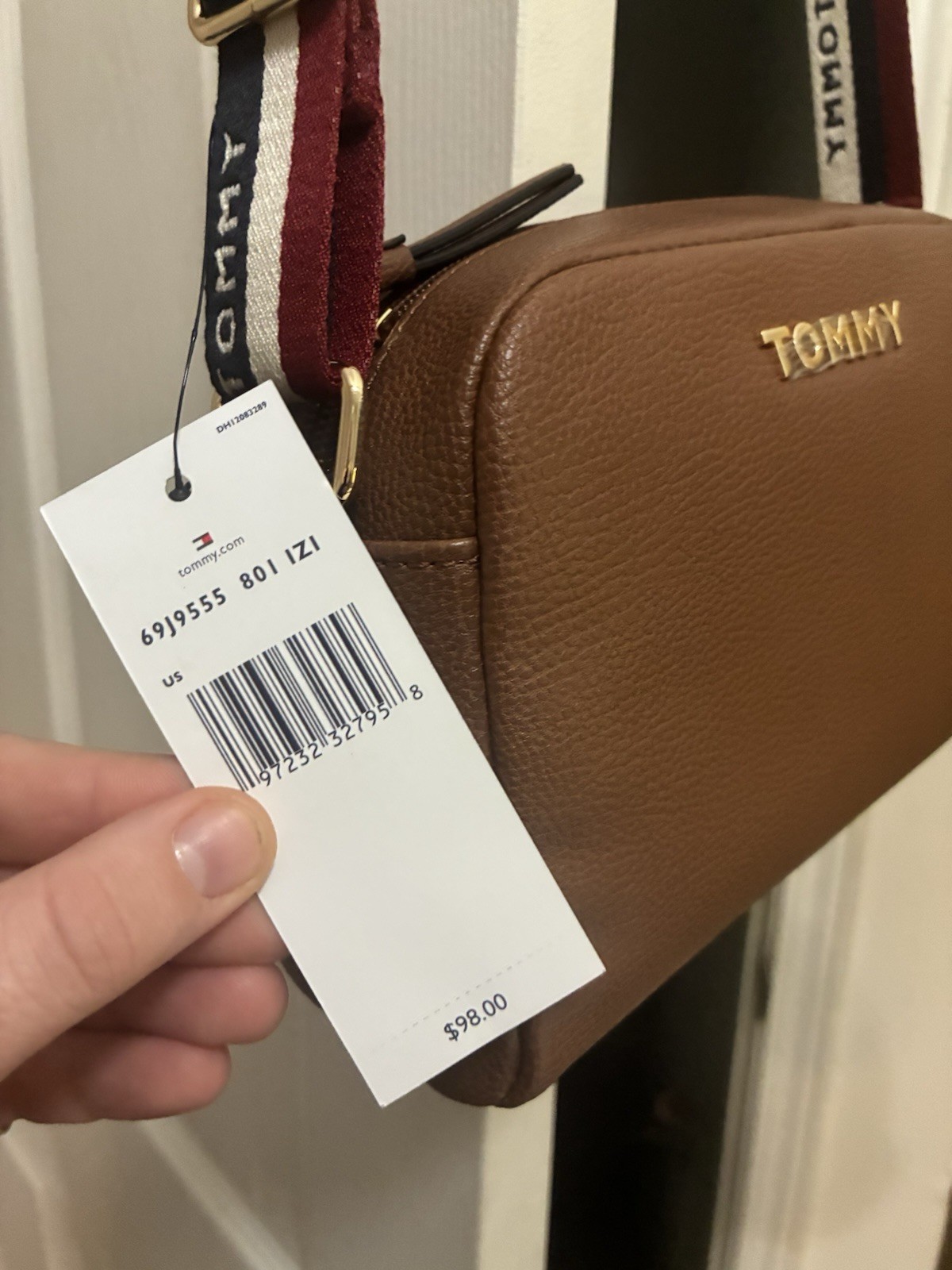 Tommy Hilfiger Women's Crossbody Bag/Purse Brown Faux Leather thumbnail 3