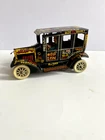 Vtg 1950's Tin Litho Marx Old Jalopy Wind-up Toy Car with Driver Still Winds