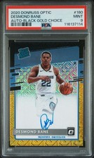 *POP 1* None Higher Optic Sig-Auto Black Gold Choice RC Desmond Bane /8 PSA 9