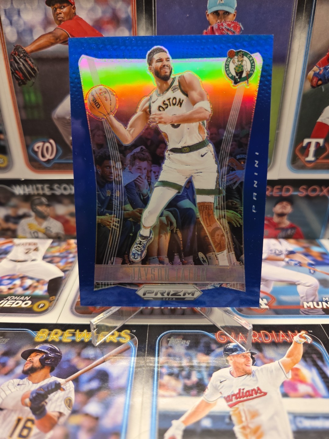 2023-24 Panini Prizm Deca Blue Prizm /149 Jayson Tatum #189