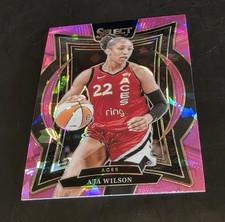 2025 Panini Select WNBA A'ja Wilson Pink Ice Prizm #56 Las Vegas Aces NM