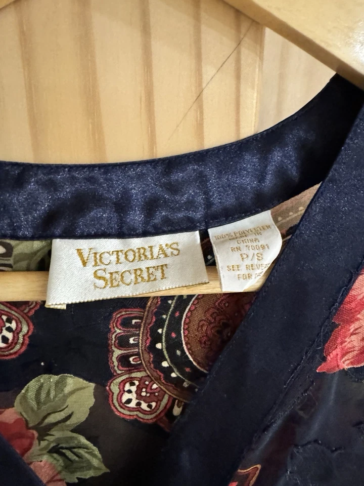 Kimono Boho Floral Etiqueta Dorada Vintage Victoria Secret Y2K Talla P Pequeño Foto 3 de 4