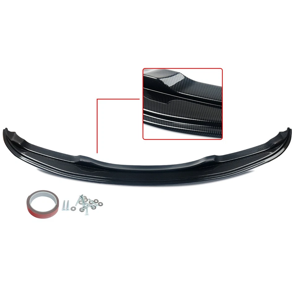 Front Spoiler Splitter Lip For 2005-08 BMW 3-Series E90 E91 M Sport Carbon Look - Изображение 2 из 4