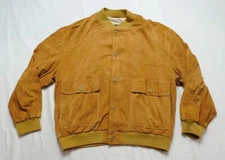 JOOP! Men's Leather Long Sleeve Collared Bomber Jacket JQ2 Brown Size EUR:58 