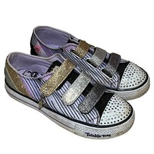 Twinkletoes by Skechers Tinkerbell Metallics Girls Shoes Sz 3.5 Juniors