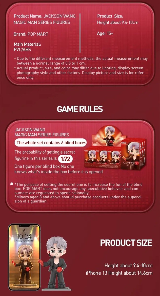 POP MART Jackson Wang Magic Man Series Blind Box Set Of 6 Boxes | eBay