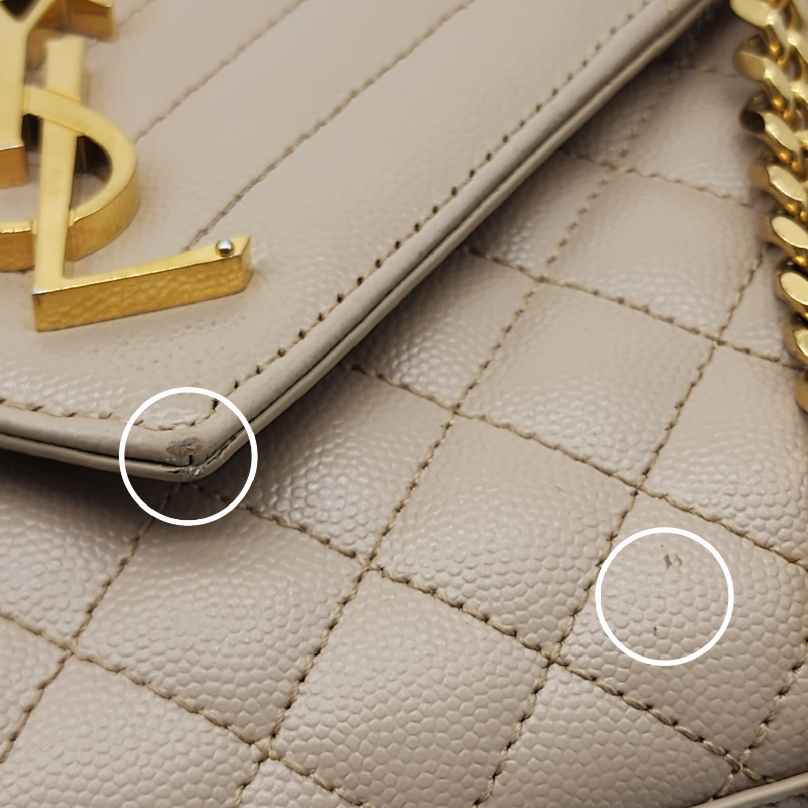 Borsa a tracolla Saint Laurent Monogram Medium Busta Pelle Grain de Poudre