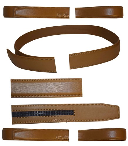 Correa cinturón hombre piel camel talla xl. 43" correa cuero genuino correa nueva solamente - Imagen 15 de 15