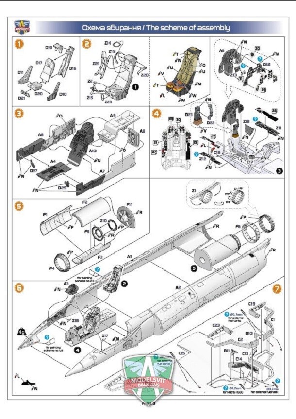 Model Svit 72062 Mirage IIICJ "Shahak" interceptor model aircraft, 1/72 scale