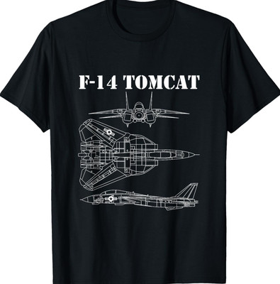 F-14 Tomcat Jet Vintage T-Shirt Size S-5XL