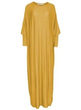 WOMENS PLAIN ABAYAS ISLAMIC BURKHA KAFTAN FARASHA JILBAB CASUAL MAXI DRESS