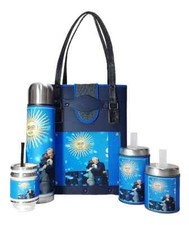 JUEGO NESTOR & CRISTINA KIRCHNER con Bolsa M3 Mate Bombilla Azúcar Cuenco Yerbera Termo