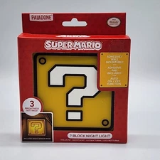 Nintendo Super Mario Question Block Night Light Video Game Licensed Brand New. 