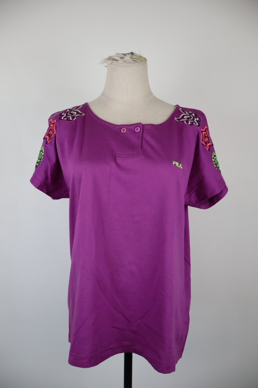 FILA MAGLIA DONNA TG. 48 WOMAN CASUAL VINTAGE T SHIRT COTONE