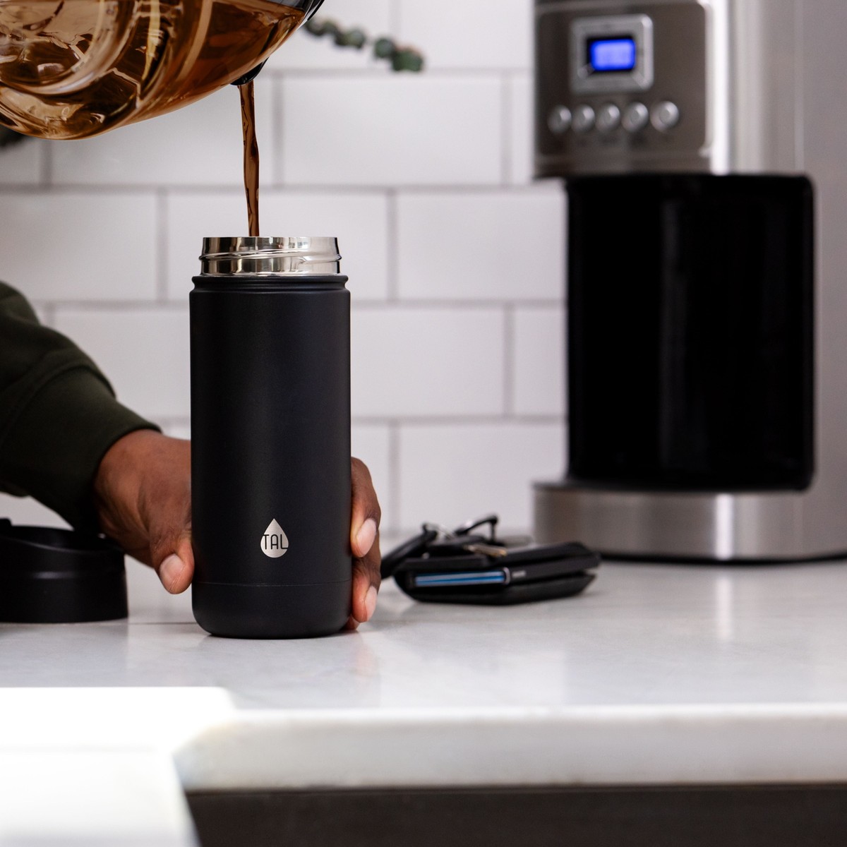 TAL Stainless Steel Ranger Coffee Travel Mug 18 Oz Black Double