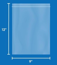 Clear Reclosable Plastic 2-Mil Bags Poly Jewelry Zipper Baggies (9"x12")