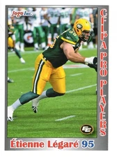 2012 Jogo CFL Pro Players Etienne Legare Card #72 Edmonton Eskimos Laval