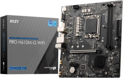 (Factory Refurbished) MSI PRO H610M-G WIFI LGA 1700 Intel Micro ATX Motherboard