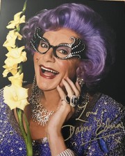 Dame Edna Barry Humphries Autographed 8x10 Color Photo Entertainer Drag Queen