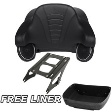 King Trunk Pad Mount Rack Speakers Fit For Harley CVO Street Road Glide 14-25 24