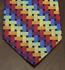 Paul Fredrick Red Green Blue Hand Made 100% Imported Silk made In China