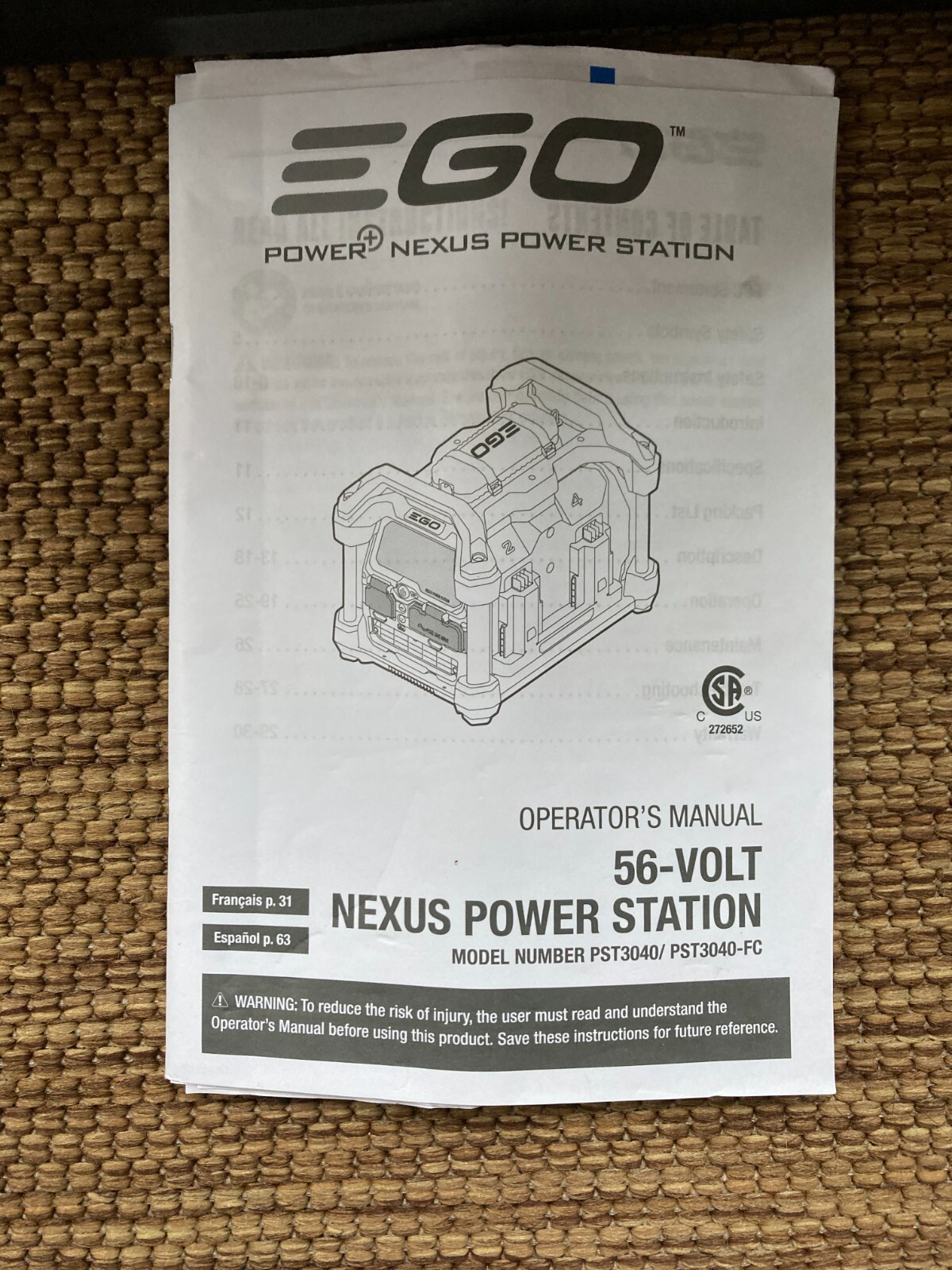 EGO PST3040 3000W Nexus Portable Power Station Generator - (Bare Tool ONLY)