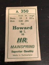 HR Mainspring A350 for Howard 18s 55 - Steel
