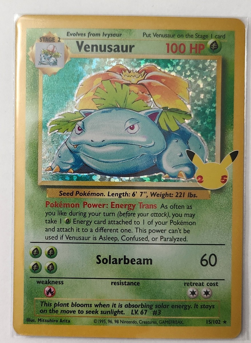 Pokémon Venusaur Holo 15/102 HP100 Lightly Played | eBay
