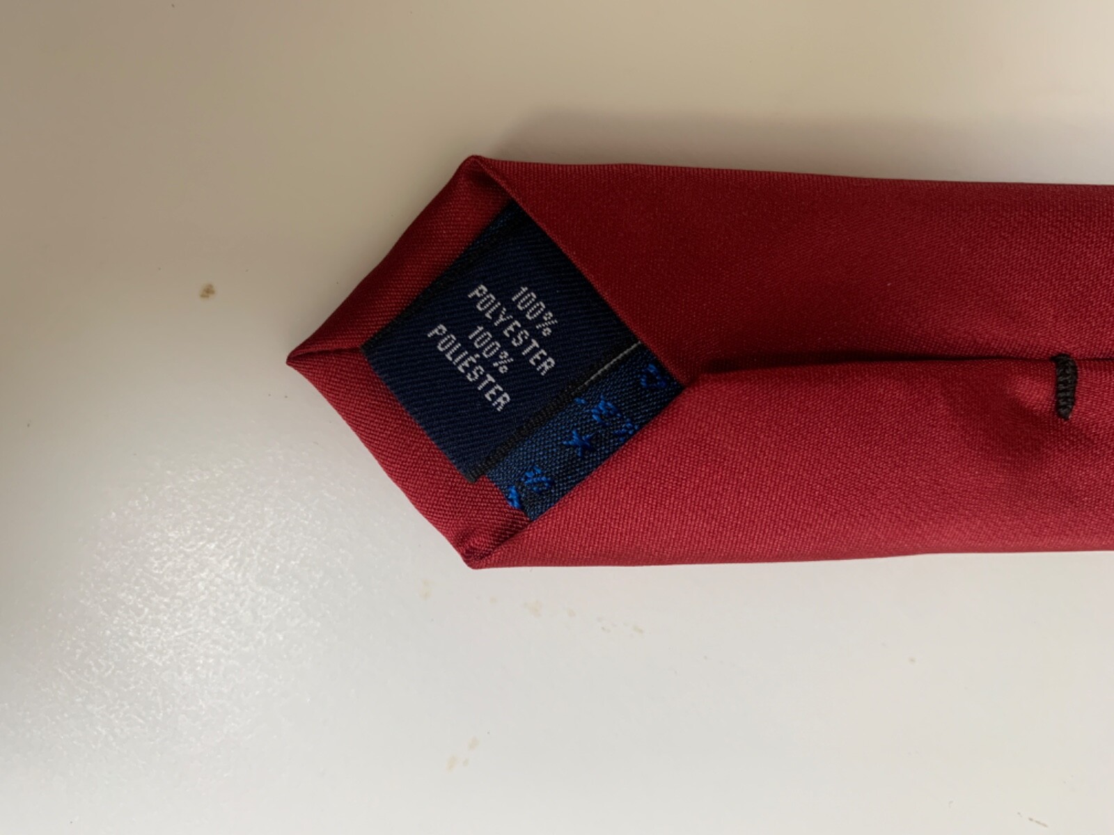 Saddlebred Solid Red Smooth Tie-100% Polyester - image 4