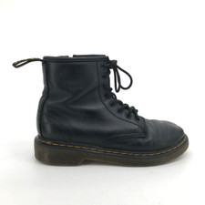Dr. Martens Softy-T 1460 Combat Boot Black Leather Lace Up Youth Big Kids 2