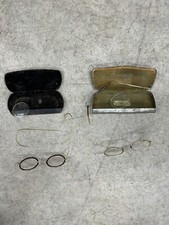 vintage wire rim glasses Lot Metal Cases Eyeglasses
