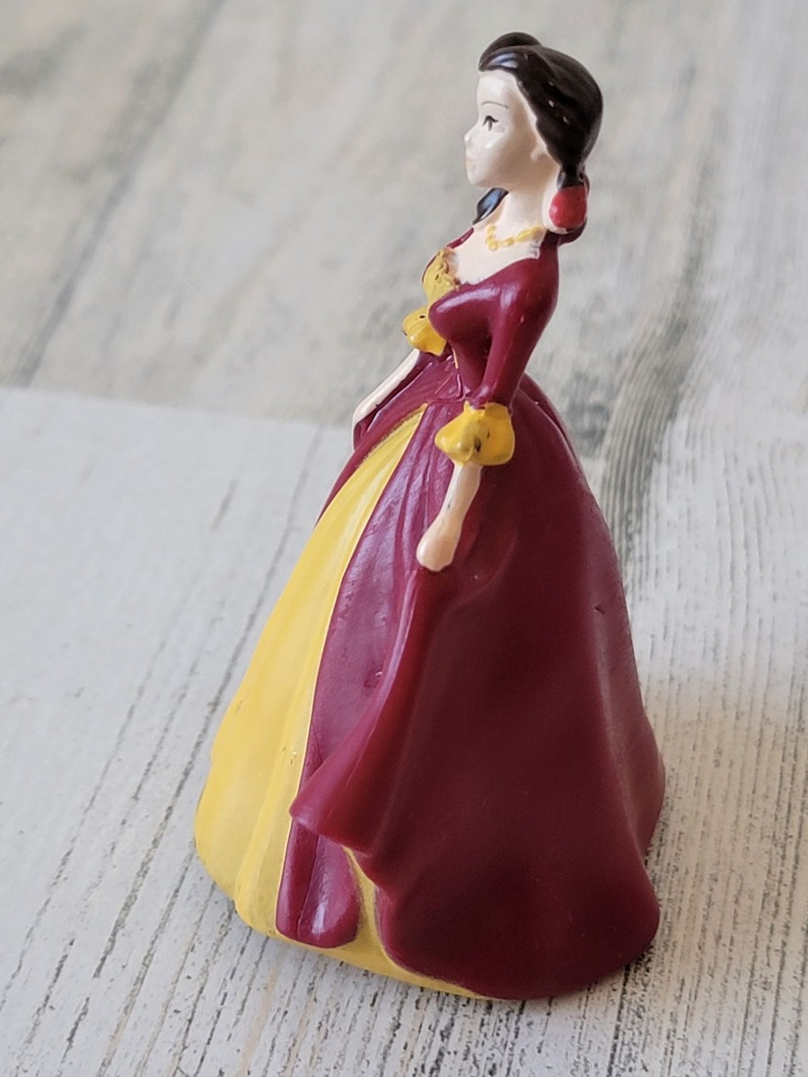 Yellow red dress Beast bell Disney princess toy figure