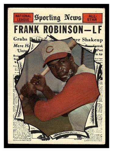 1961 TOPPS FRANK ROBINSON ALL STAR 581 HOF REDS HIGH NUMBER LOW GRADE 