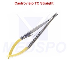 TC Castroviejo Straight Needle Holder Forceps Surgical Suture Instruments CE