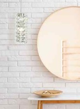 Crystal Chandelier Pendant Light Fixture Chrome Dining Room or Kitchen Island