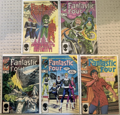 FANTASTIC FOUR #282, 283, 284, 285, 287 5 Issue Bronze Age lot DOOM Marvel Comic