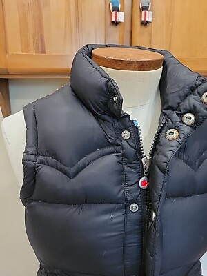 True Religion ダウンベスト True Religion World Tour Puffer Vest Womens Large Black Goose Down
