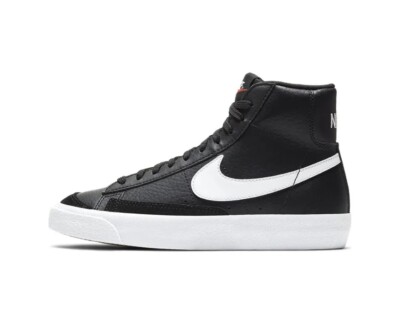 Nike Blazer Mid '77 (GS) Vintage Retro Black/White Big Kids Shoes DA4086-002