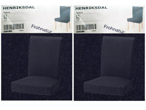 Neu 4x Ikea-Bezug Kurz für Stuhl Henriksdal in Vansta Dunkelblau 40399941
